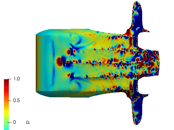 Simulation der Druckverteilung über das ROV